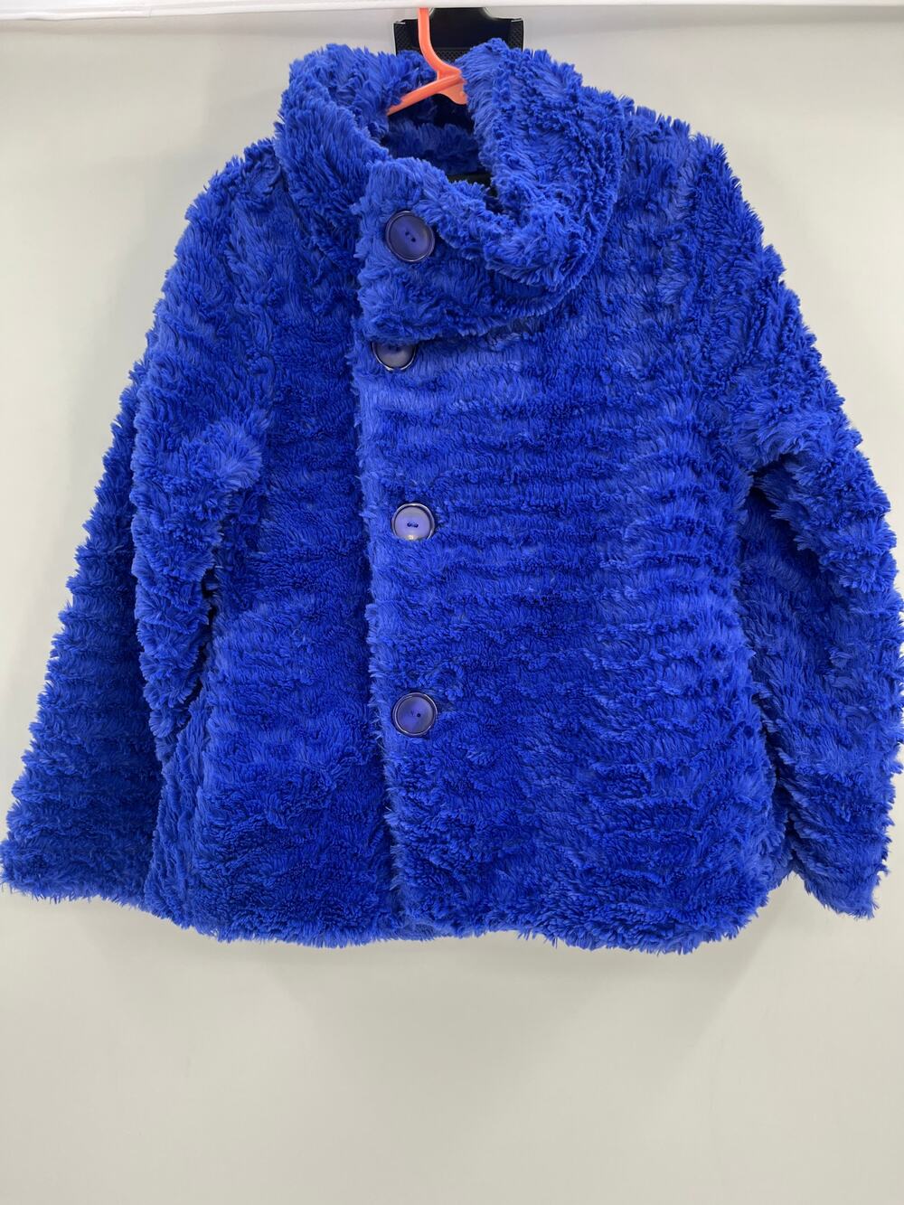 Patagonia Girls Pelage Jacket Fuzzy Coat Sz S Harvest Moon Blue